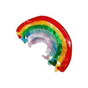 PRIDE RAINBOW ACETATE CLAW CLIP